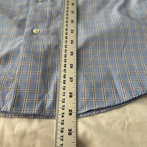 Joseph Abboud Men's Long Sleeve Button Up Shirt Check Blue‎ Size X-Large Pocket - Picture 10 of 12